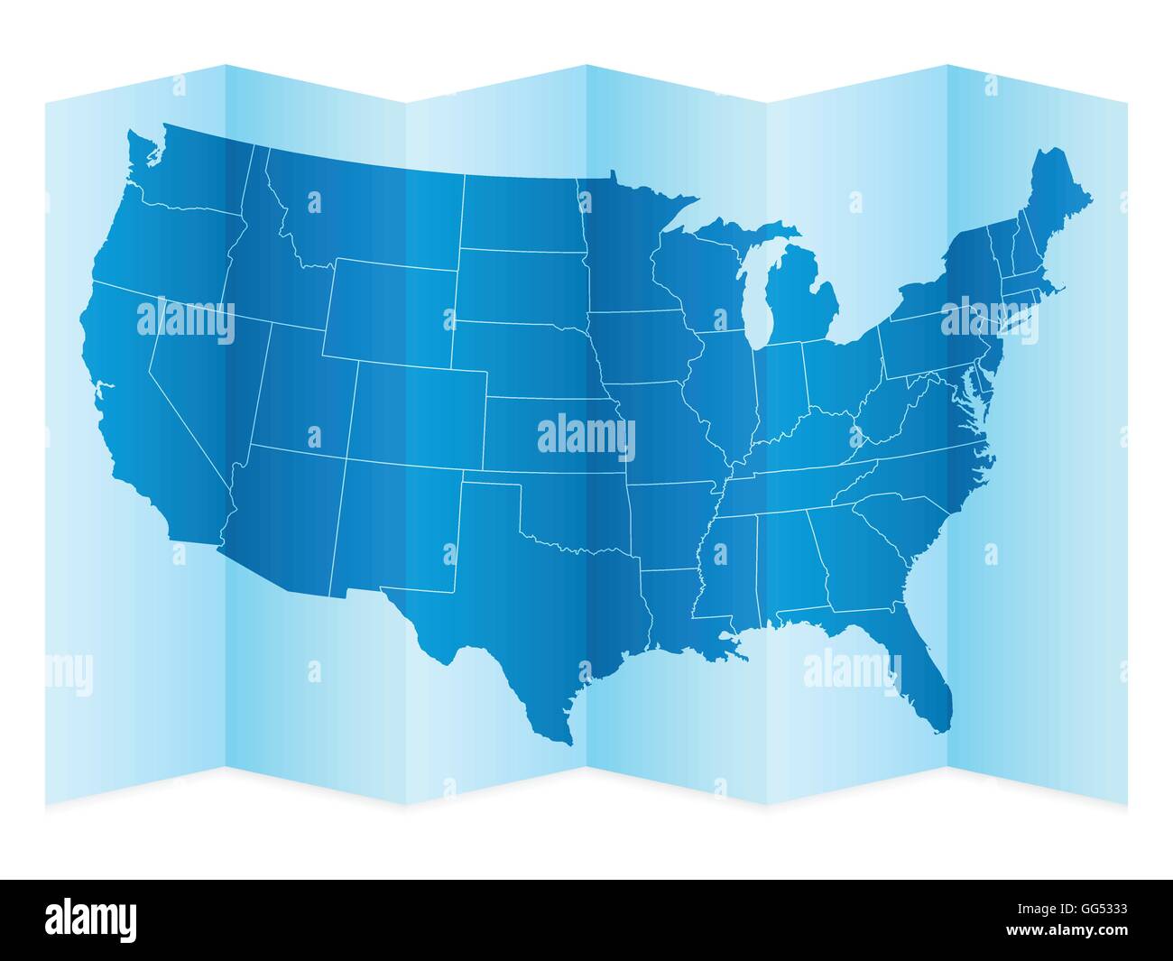 USA map on a white background. Vector illustration. Stock Vector