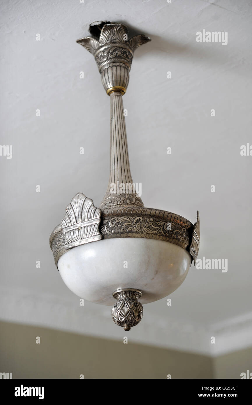 An Unusual Antique Ceiling Lamp Fitting Uk Stock Photo 113209167