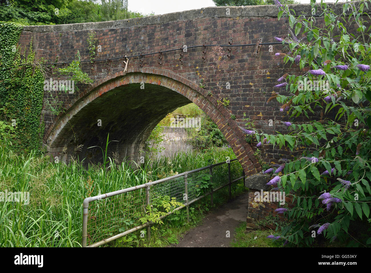 Bourne Lock Bridge, east of Brimscombe Port, Thames & Severn Canal, Gloucestershire Stock Photo