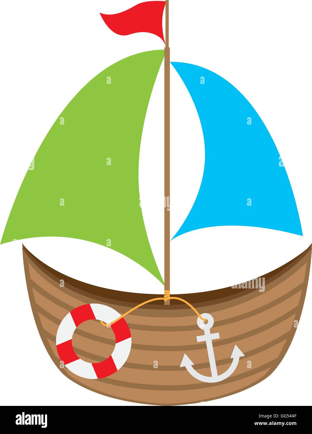 Ship Boat Toy Kids Stock Vector Image Art Alamy