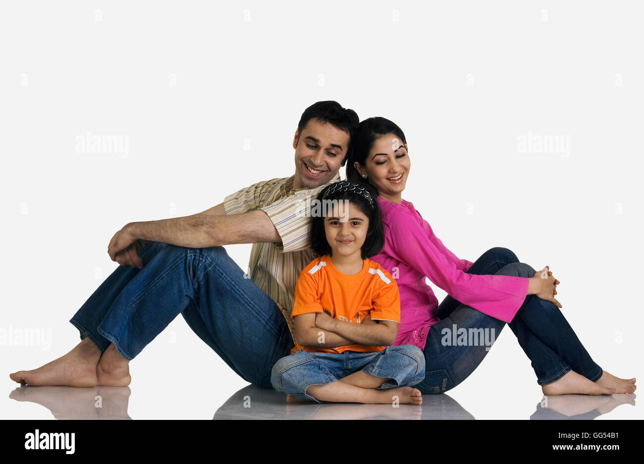 Man and woman with their daughter Stock Photo - Alamy