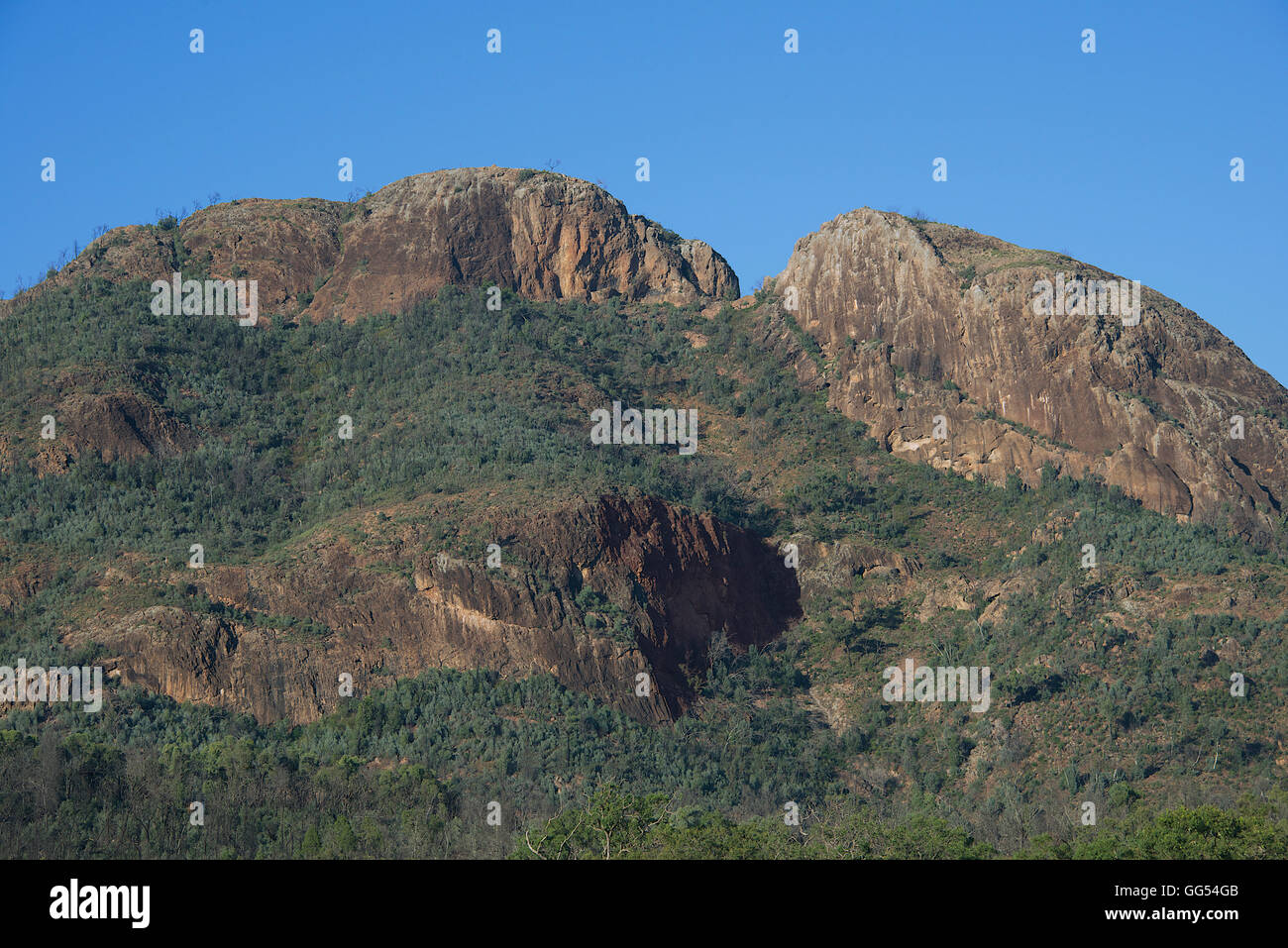 Rock formation Warrumbungles NP NSW Australia Stock Photo