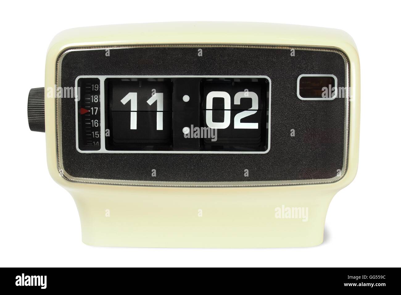 Vintage flip alarm clock Stock Photo Alamy