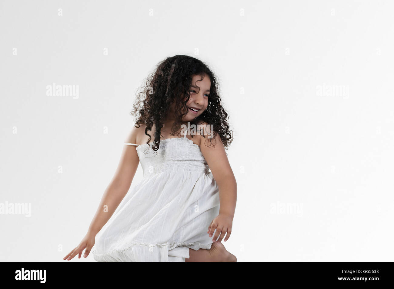 A little girl having fun Stock Photo