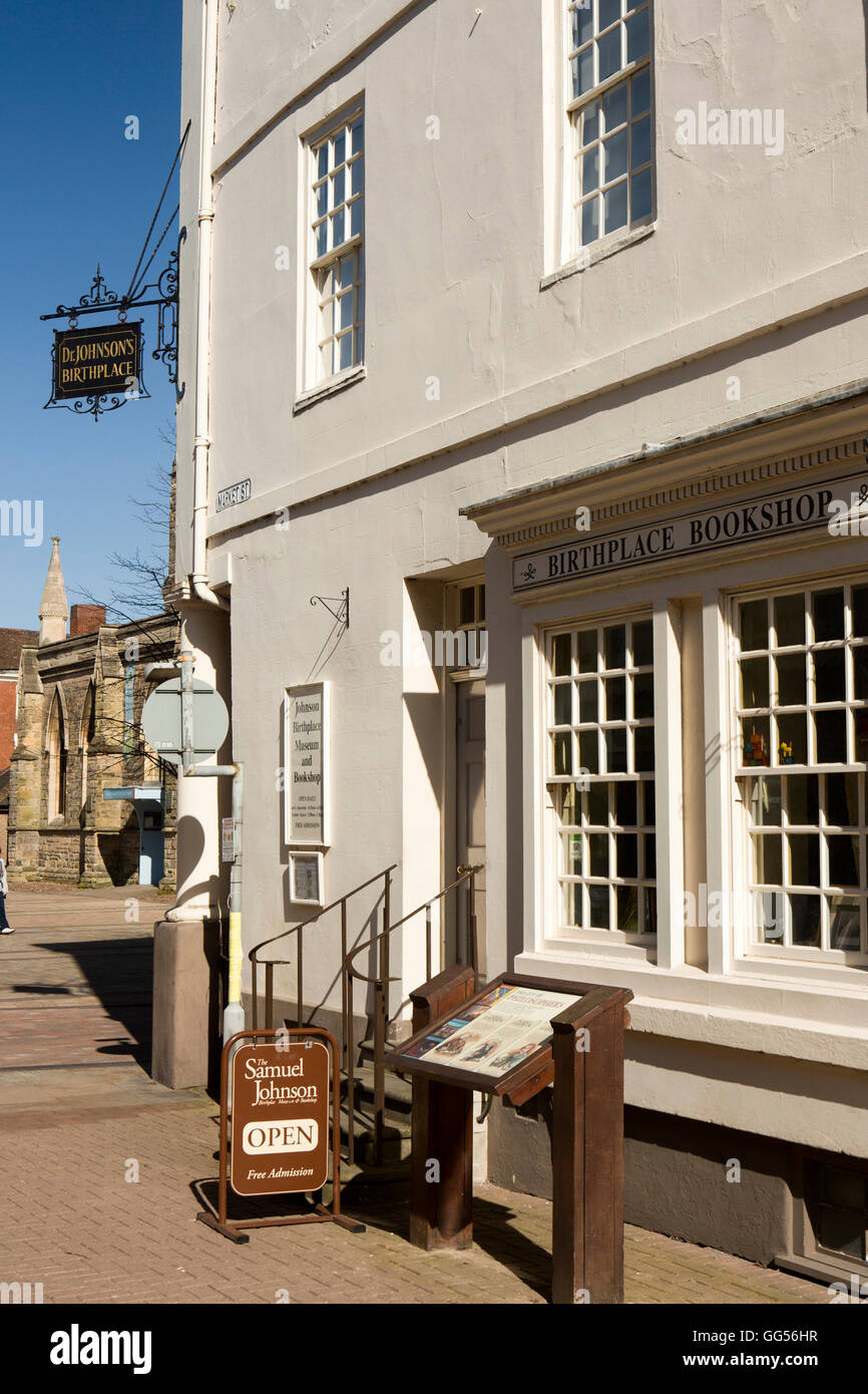 UK, England, Staffordshire, Lichfield, Market Street, Dr Johnson Birthplace museum Stock Photo