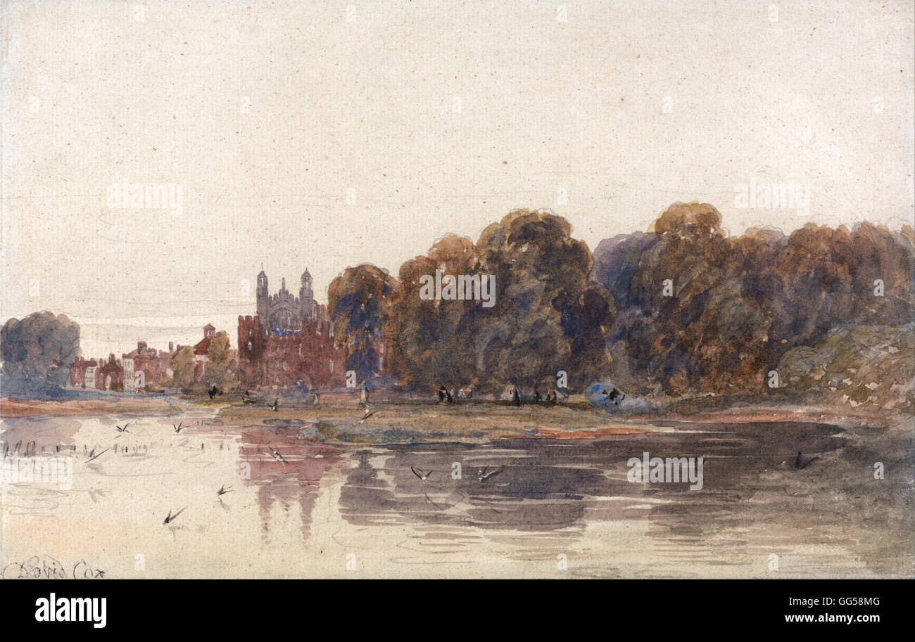 David Cox - Eton from the Thames Stock Photo
