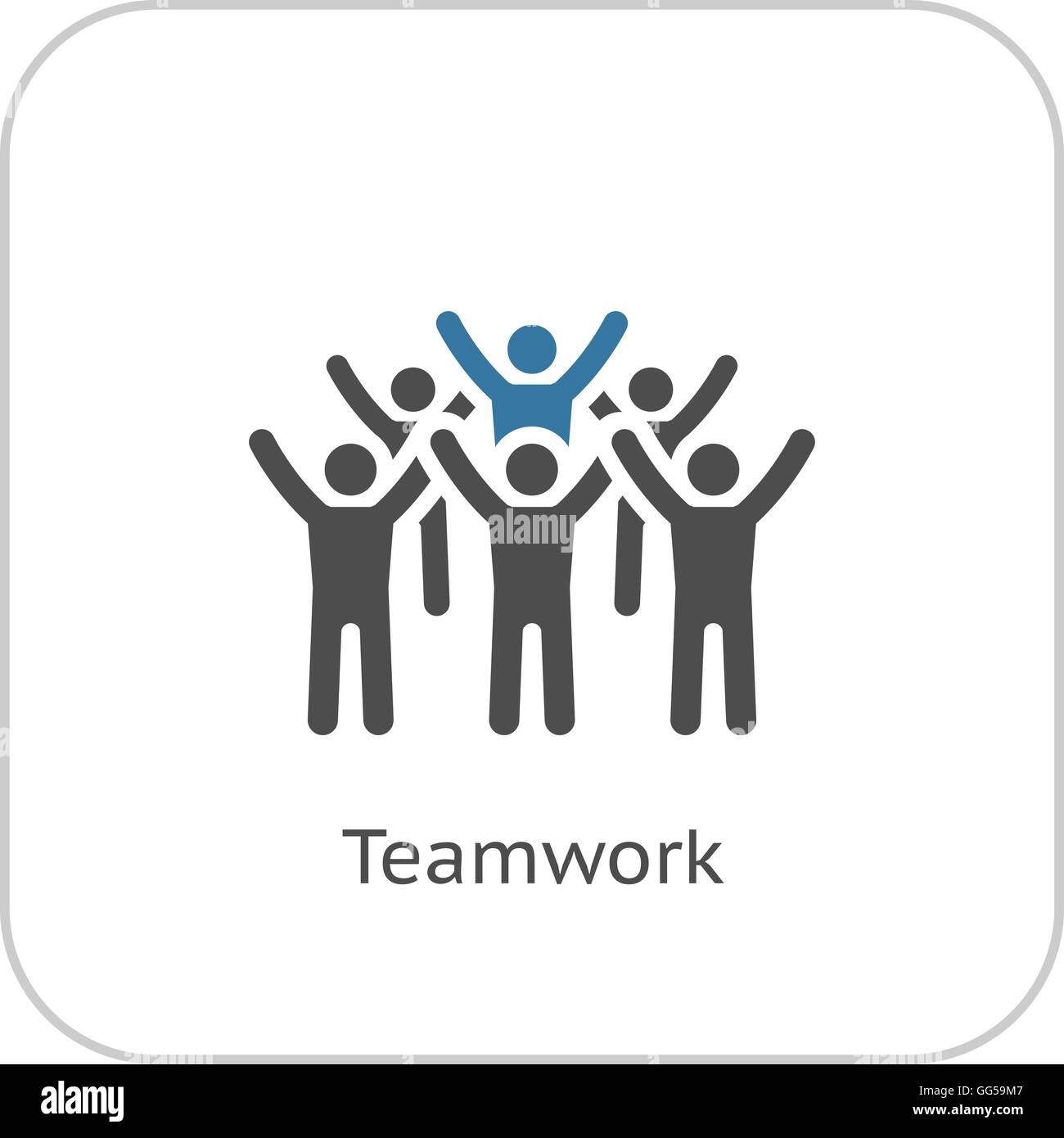 Teamwork Icon. Flat Design Stock Vector Image & Art - Alamy