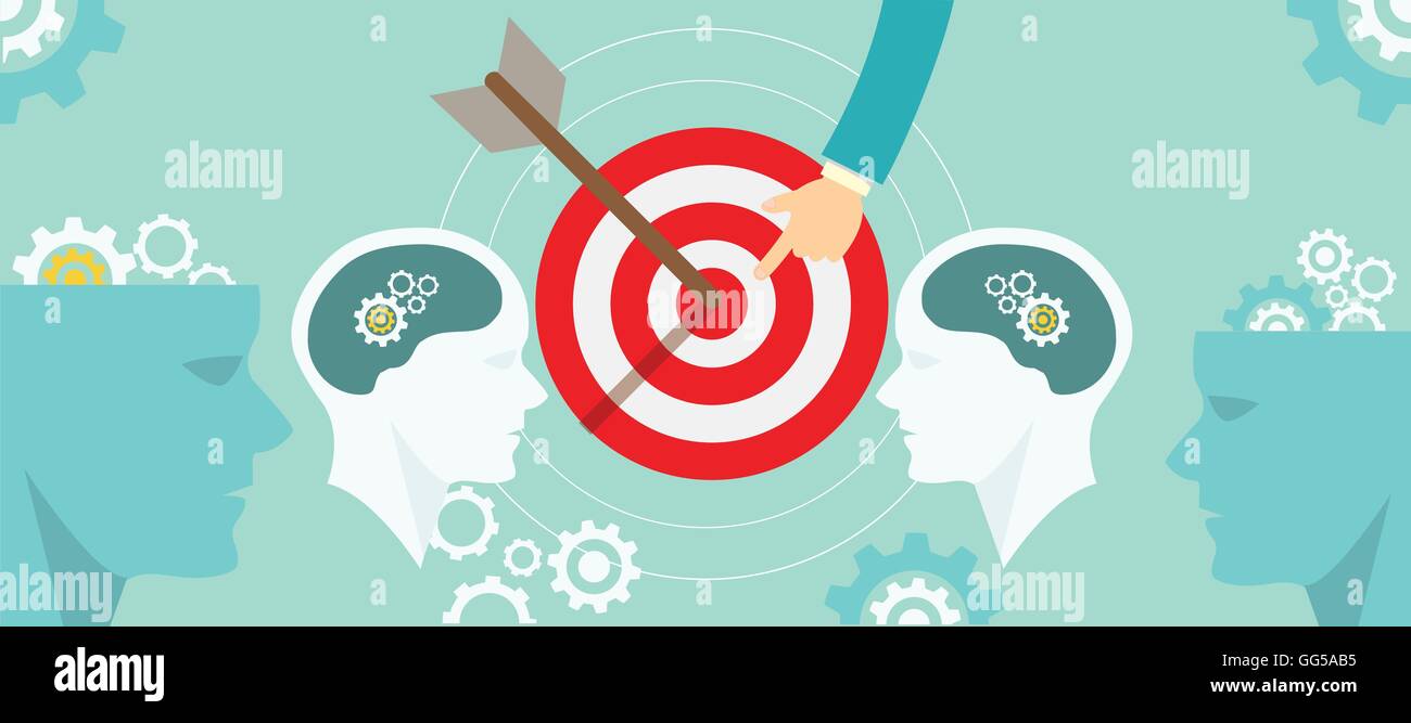 target positioning strategy in consumer customer mind marketing Stock ...