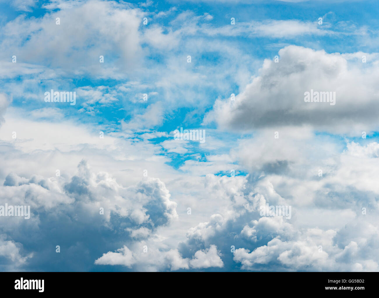 Panorama of beautiful blue sky with white clouds Stock Photo - Alamy