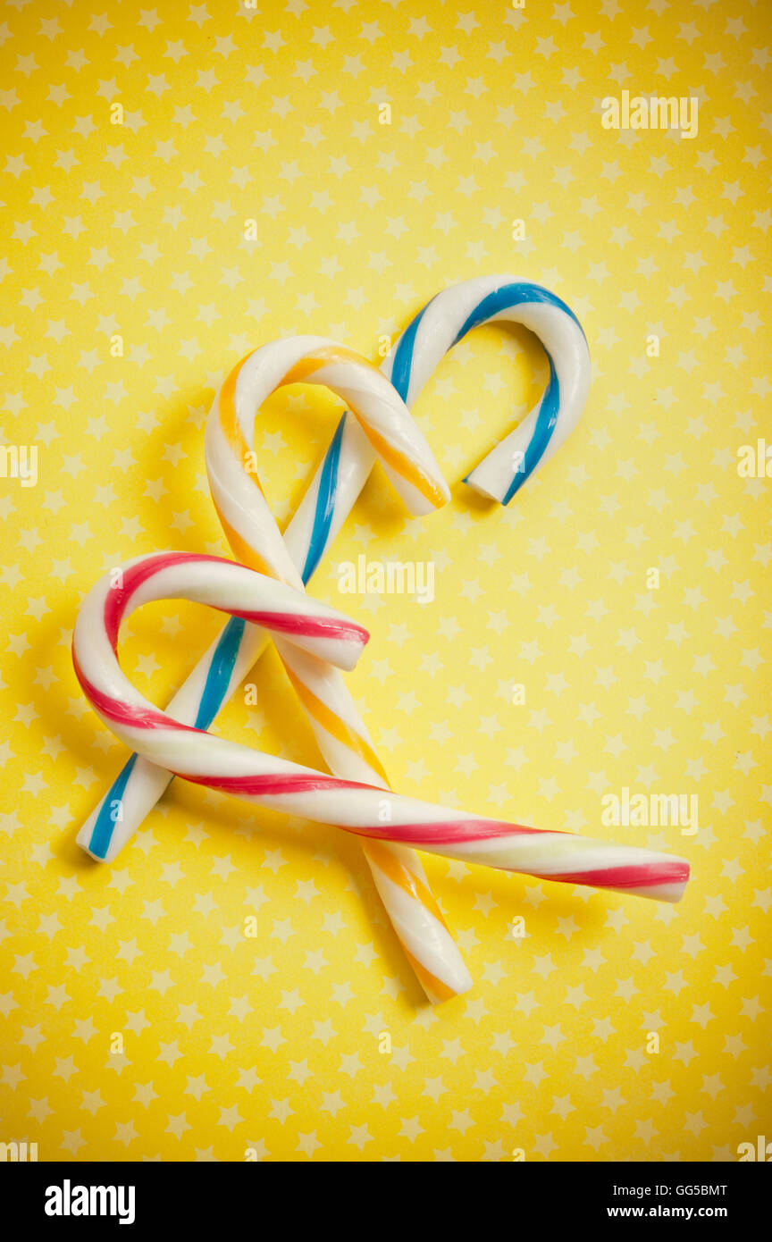 three sweet candy canes Stock Photo Alamy