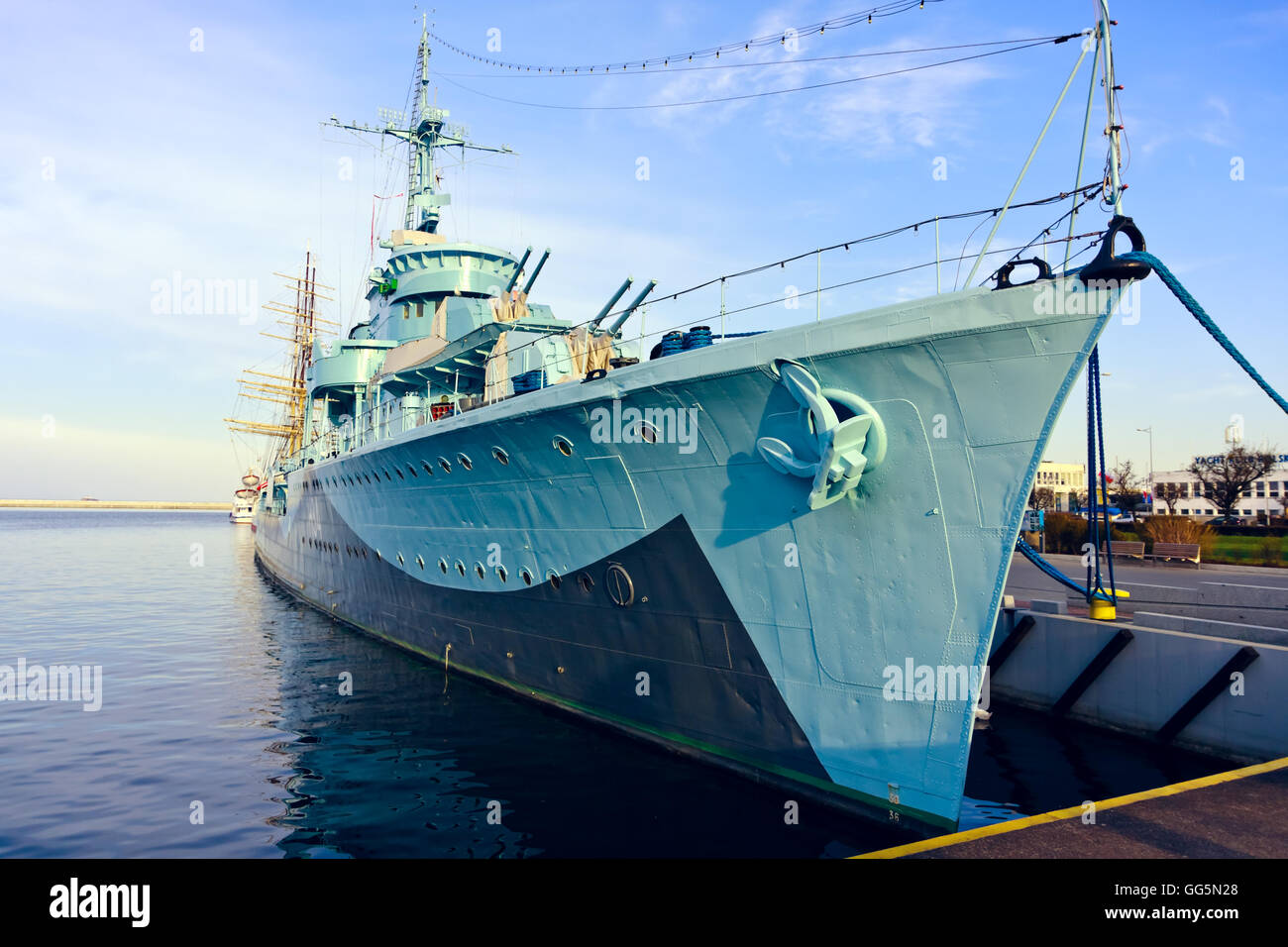 Destroyer ship Stock Photo