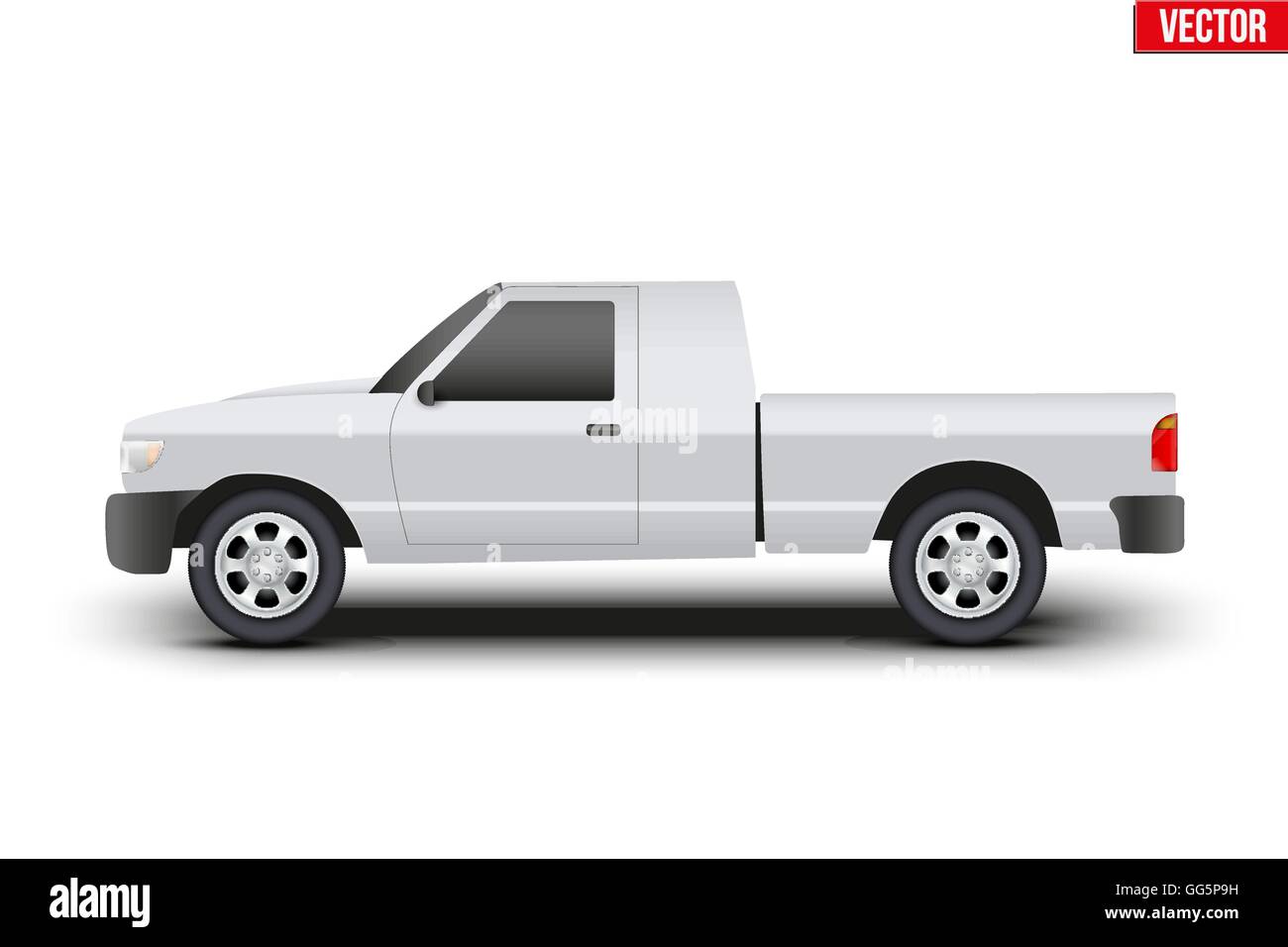 Original classic Pickup truck vector illustration Stock Vector