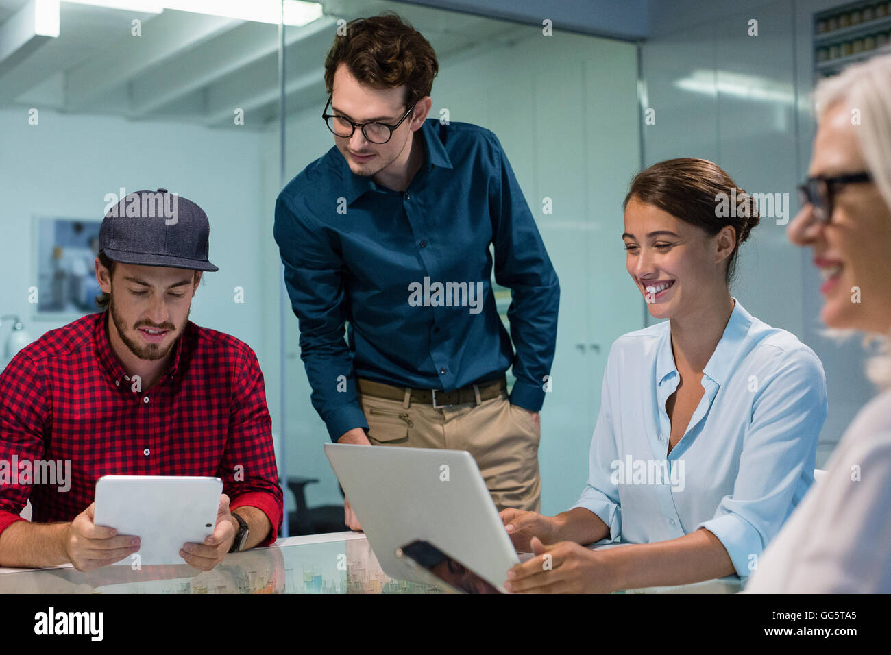 Happy business people teamwork hi-res stock photography and images - Alamy