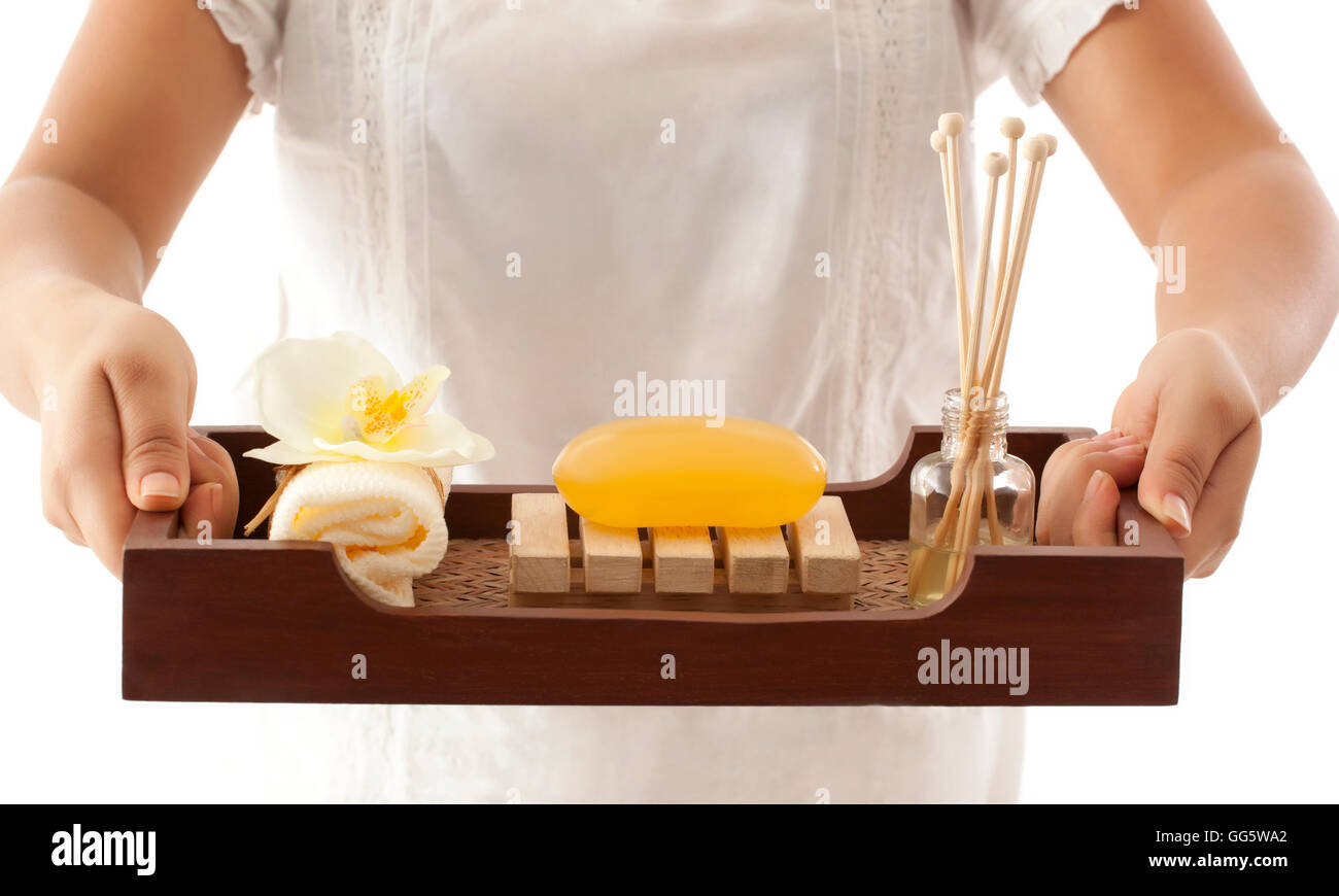 Woman body scrub alone hi-res stock photography and images - Alamy
