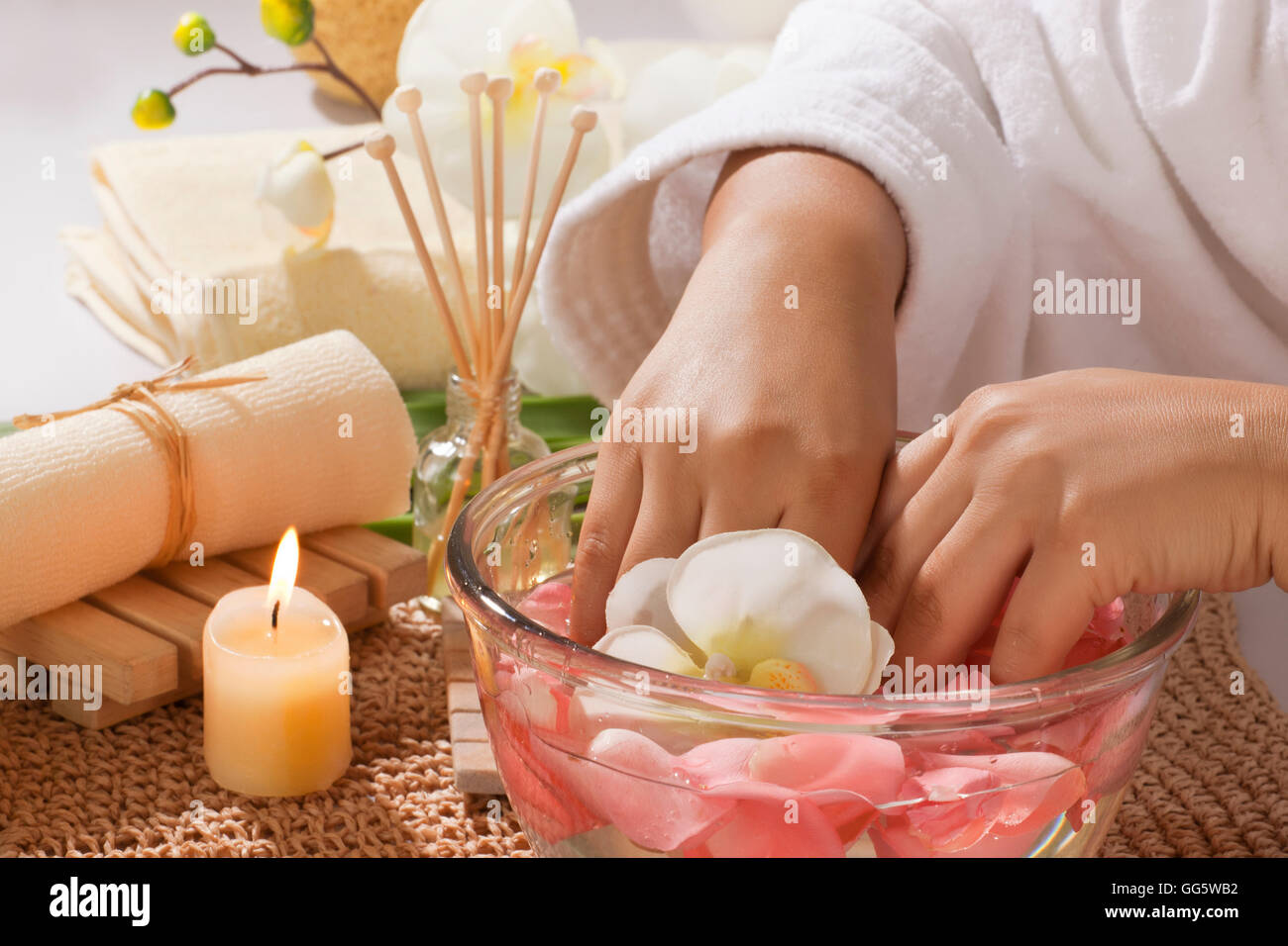 Hand spa treatment Stock Photo Alamy