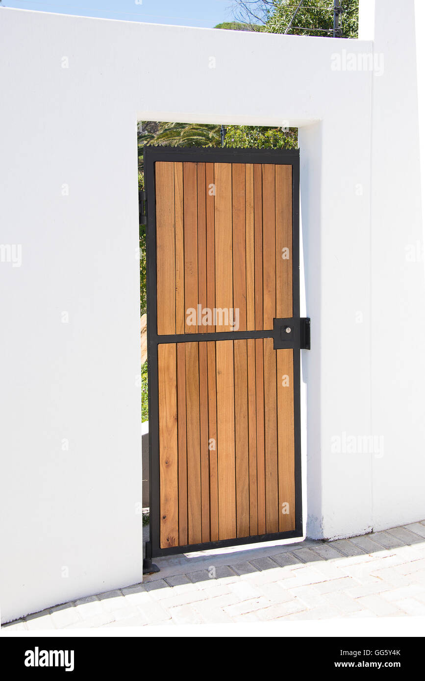 Doorway of a modern house Stock Photo