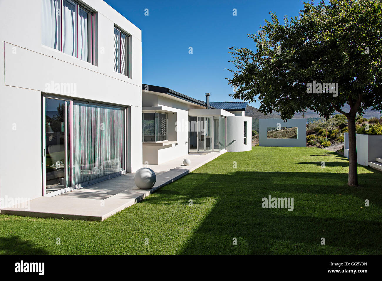 Facade of a modern house Stock Photo