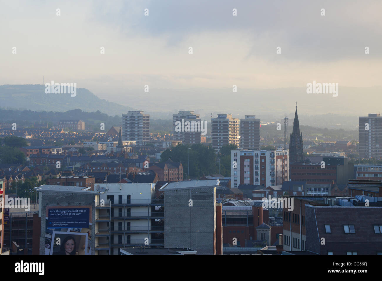 View of the city from cave hill, Belfast Stock Photo