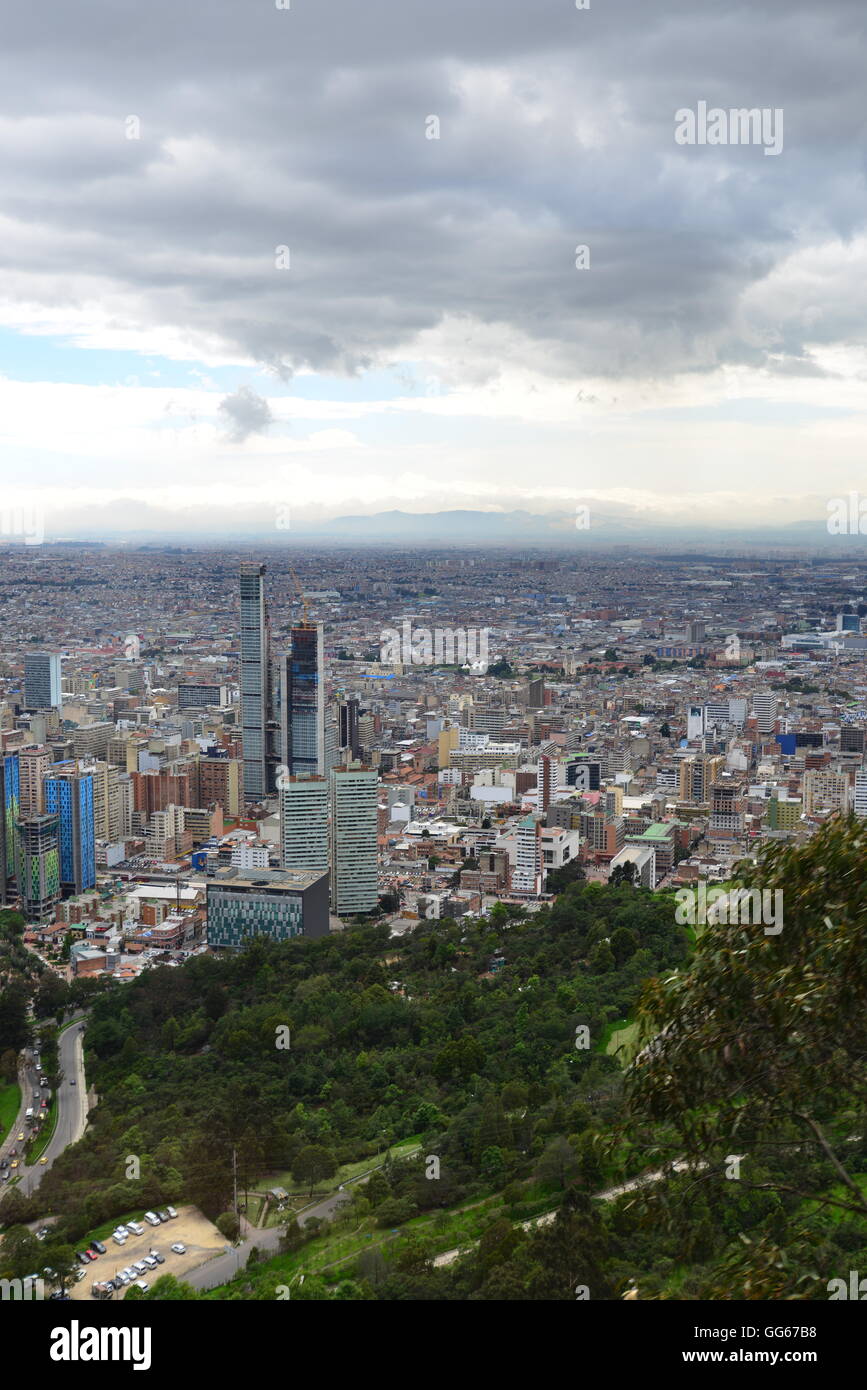 Colombia, Bogota, View over city from Monserrate Stock Photo