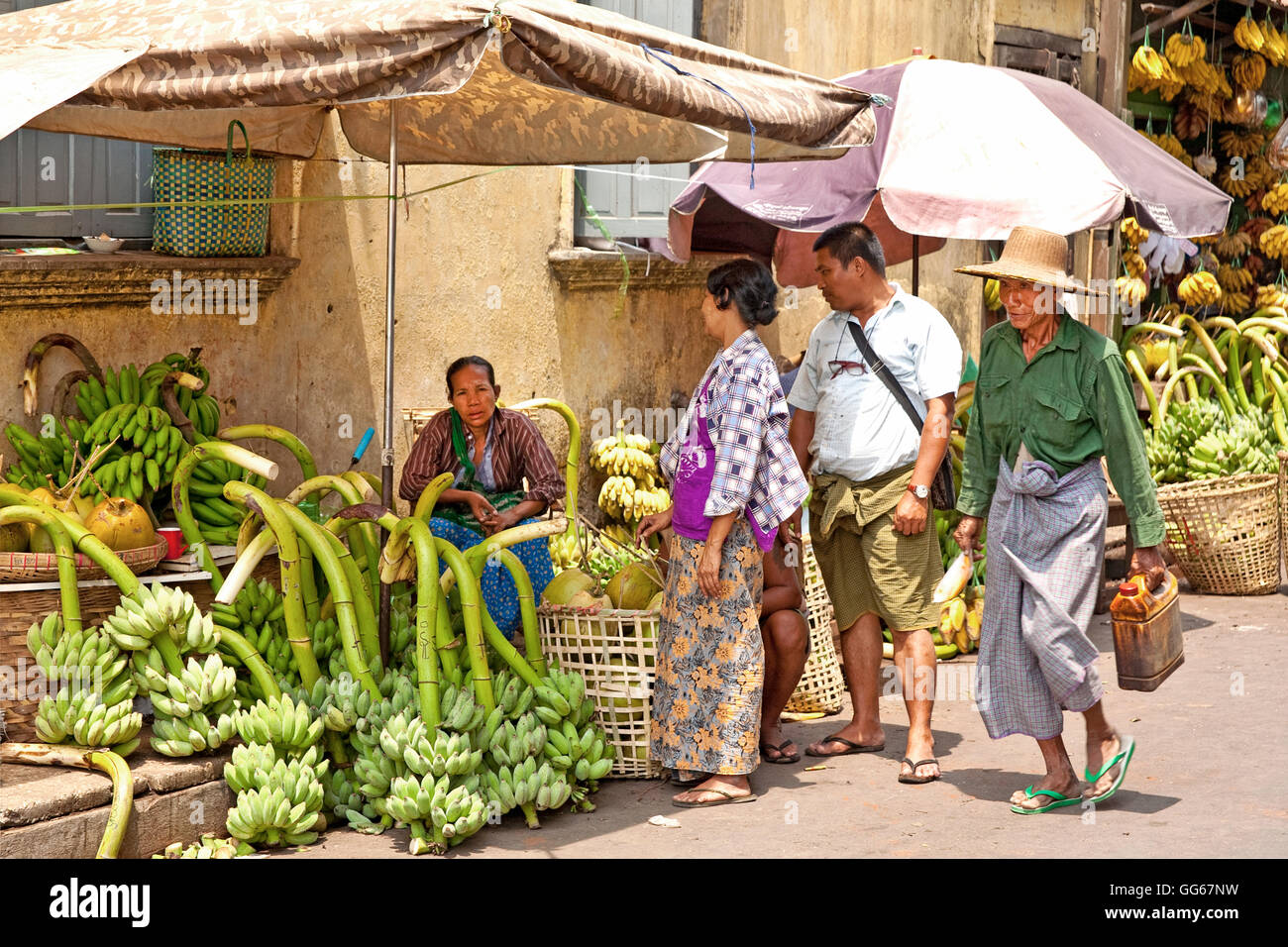 Chinese quarter, Yangon Stock Photo Alamy