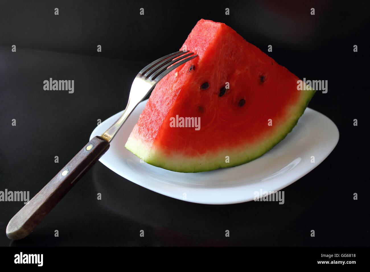 Peace of watermelon Stock Photo