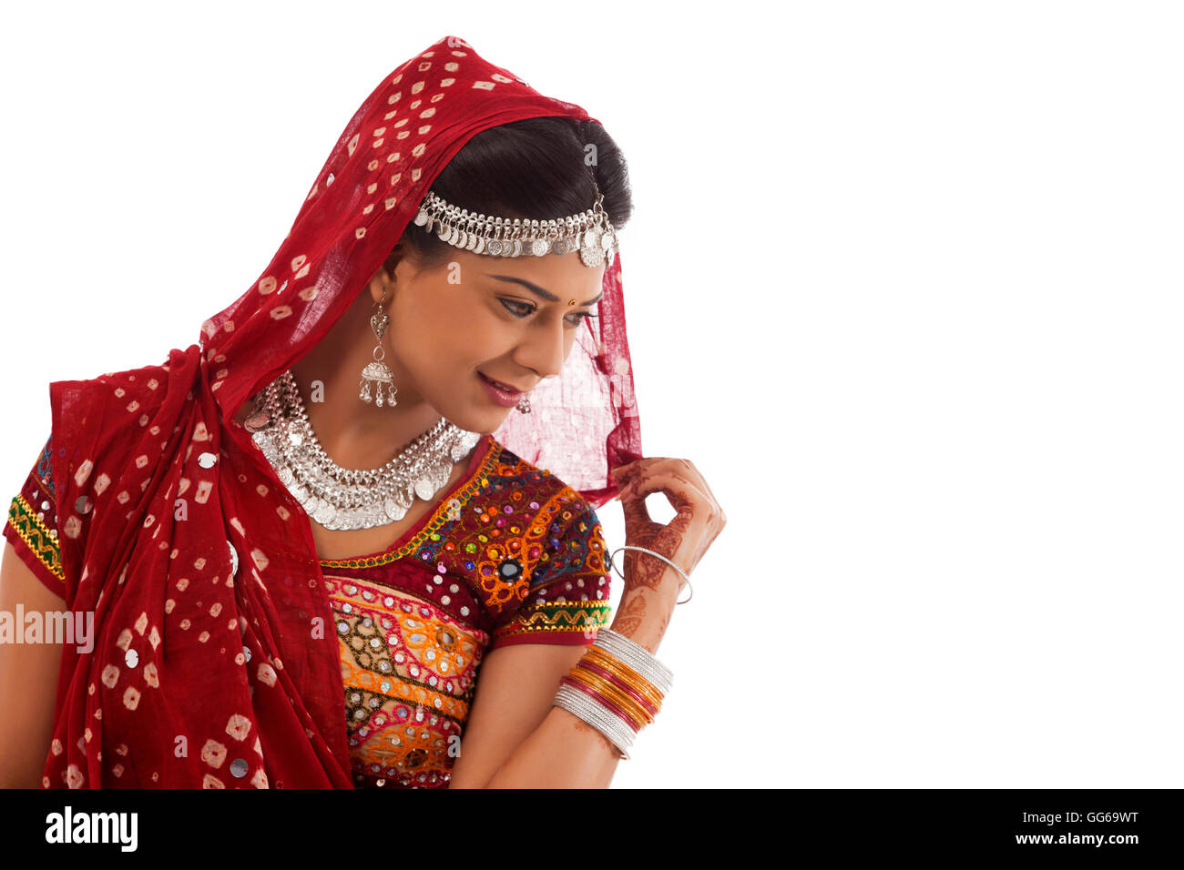 Female dandiya dancer Stock Photo - Alamy