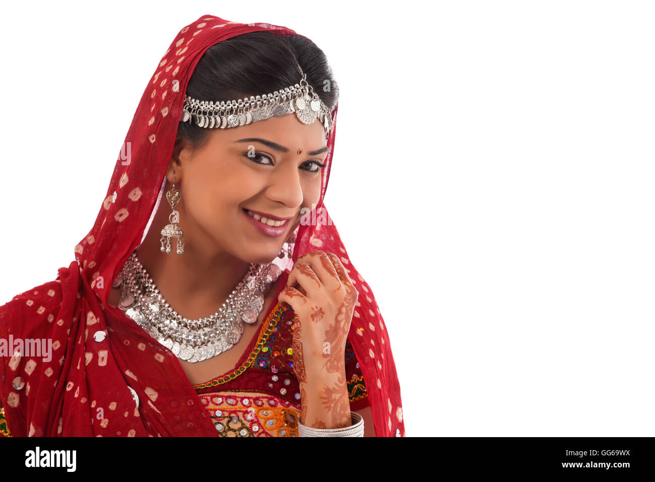 Portrait of a female dandiya dancer Stock Photo - Alamy