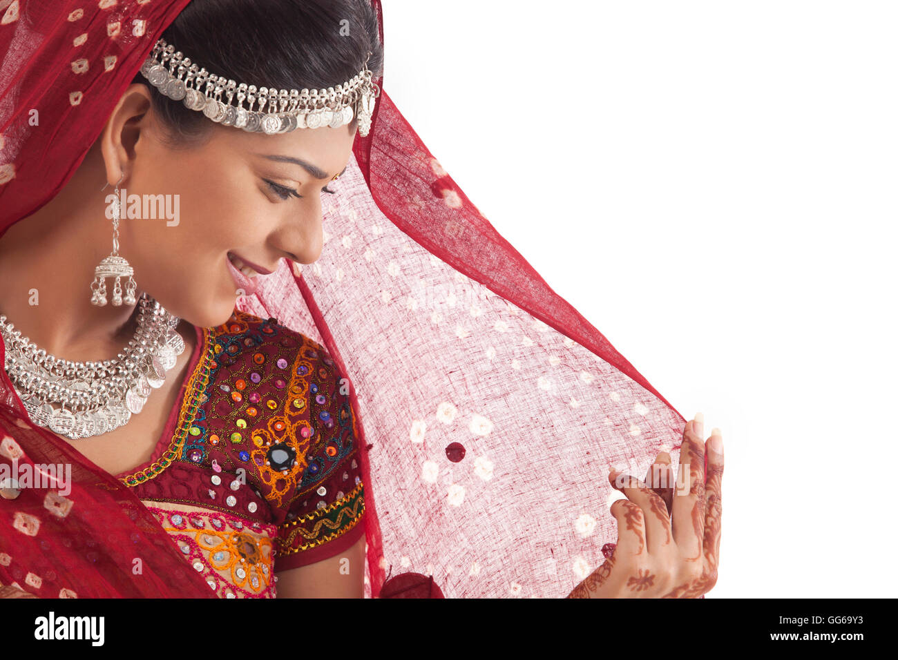 Portrait of a female dandiya dancer Stock Photo - Alamy