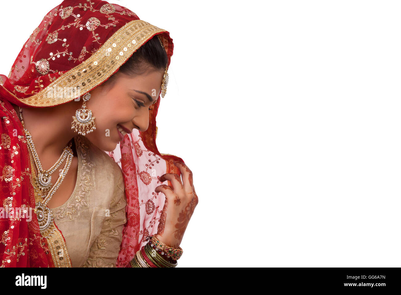 Portrait of a female dandiya dancer Stock Photo - Alamy
