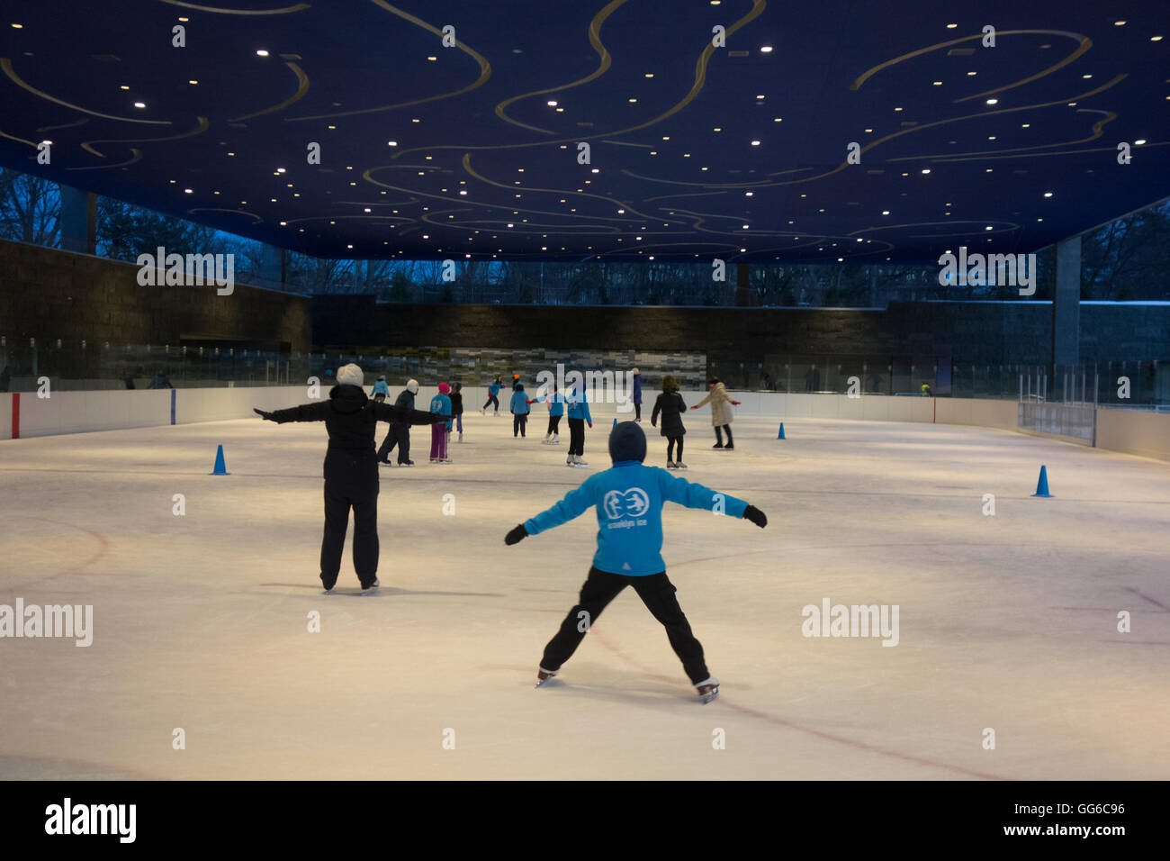 LeFrak ice skating ring Prospect Park Brooklyn Stock Photo Alamy
