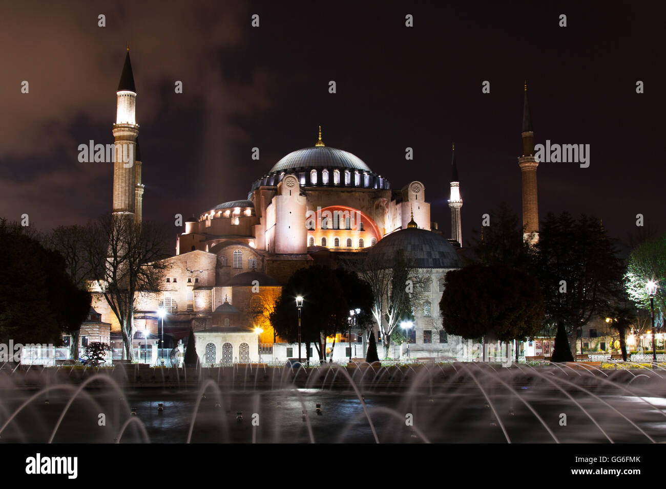 Hagia Sophia at night Stock Photo - Alamy