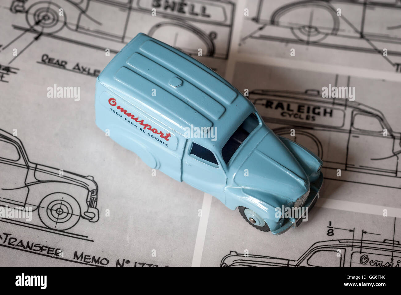 The world's rarest Dinky Toy, a powderblue Austin A40 in the colours