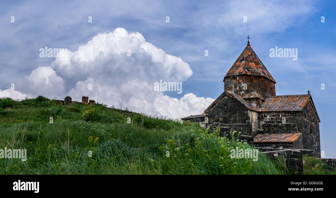 Surb Astvatsatsin church at Sevanavank monastery in Armenia Stock Photo