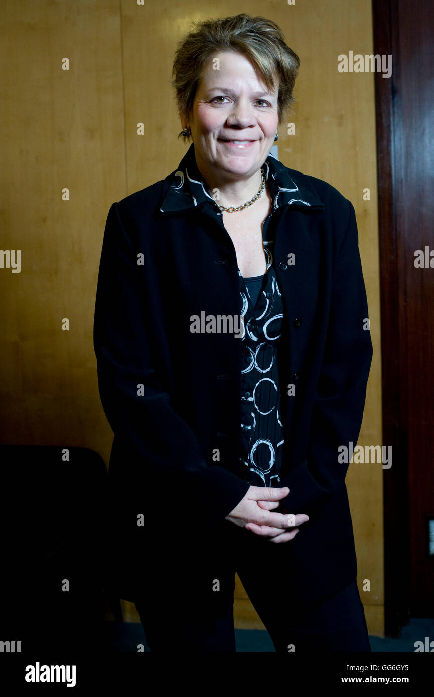 Marin Alsop became the first woman to lead a major American orchestra when she was appointed Music Director of the Baltimore Symphony Orchestra in 2005. Stock Photo