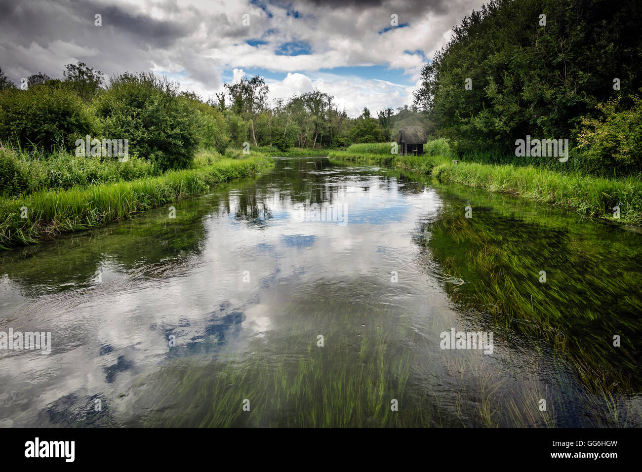 River Test, Leckford Estate, Hampshire, England, UK Stock Photo Alamy