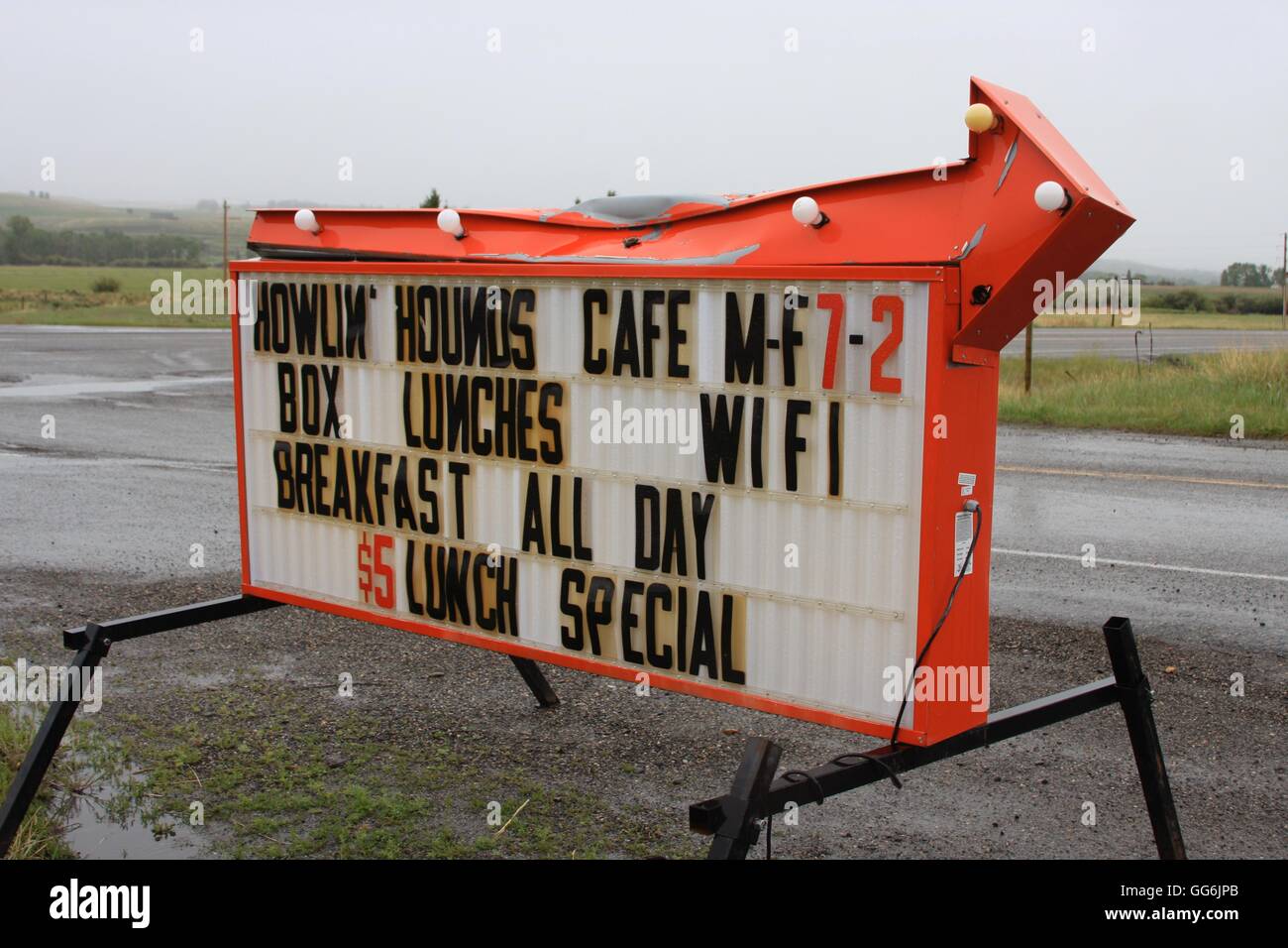 Roadside diner sign Stock Photo