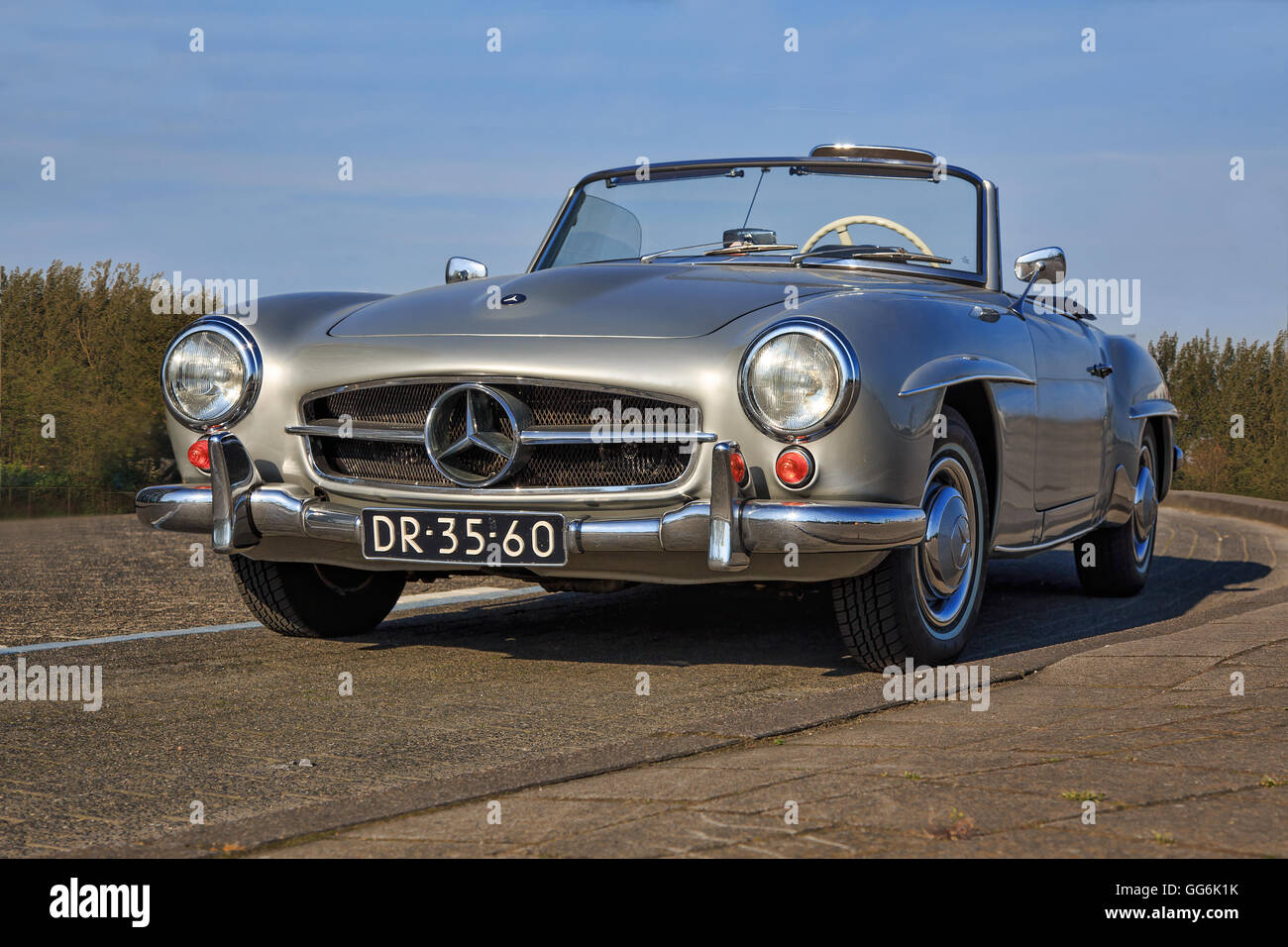 Mercedes Benz 190 SL Amsterdam/Netherland April 9, 2016:Mercedes Benz 190 SL at Amsterdam Airport Stock Photo