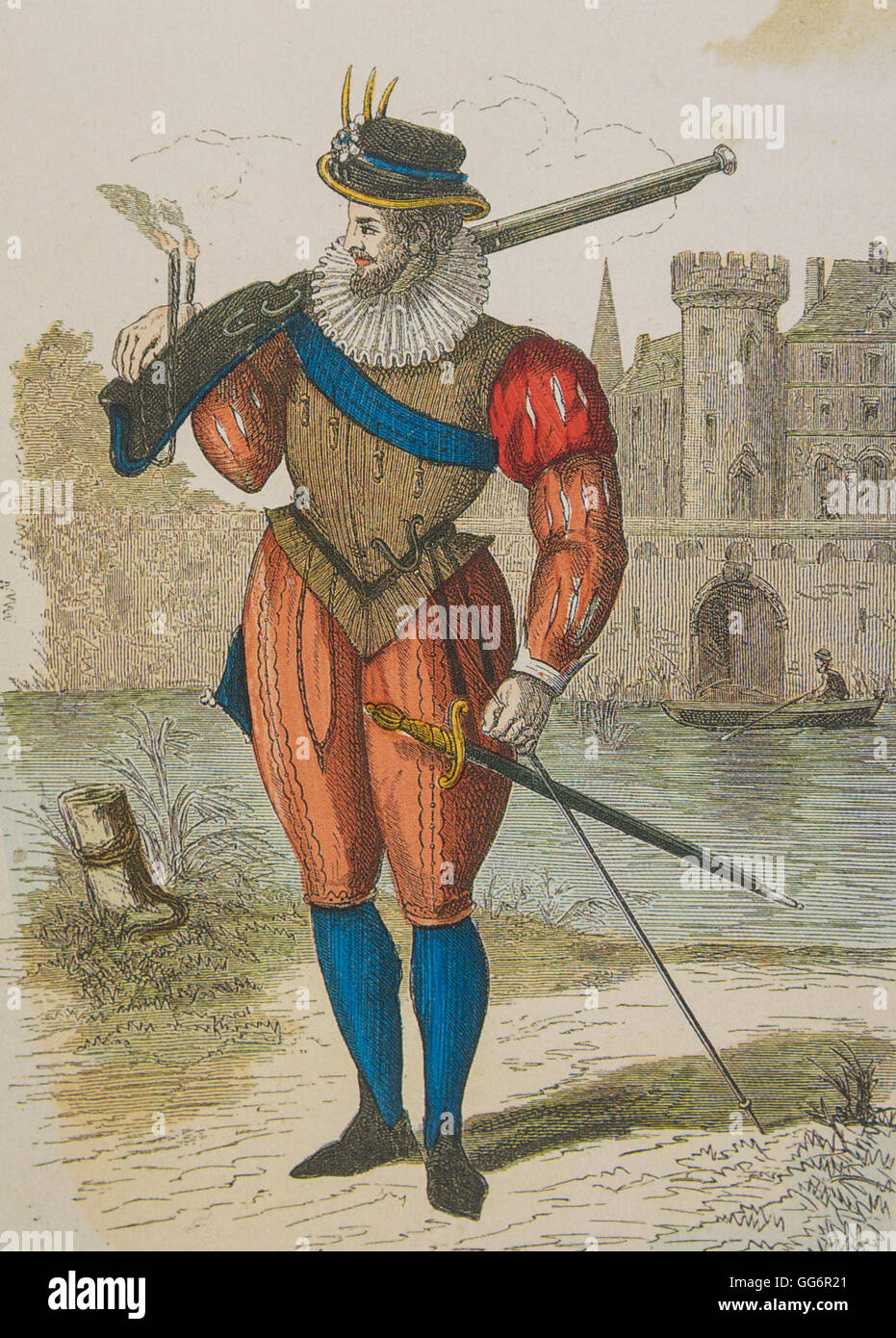 Mercenary during Thirty Years' War Stock Photo