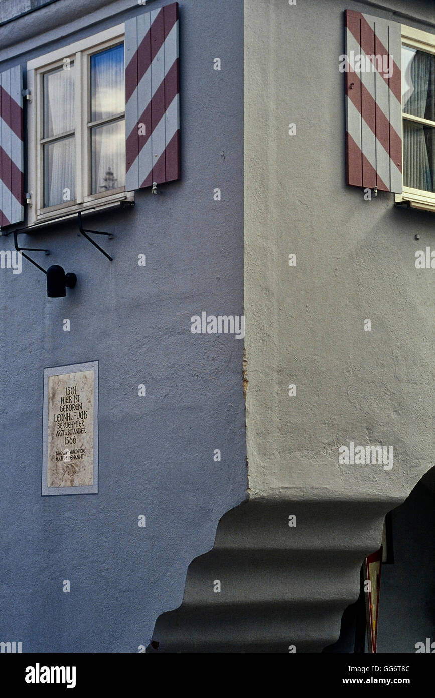 The birthplace of Leonhart Fuchs in Wemding, Germany Stock Photo