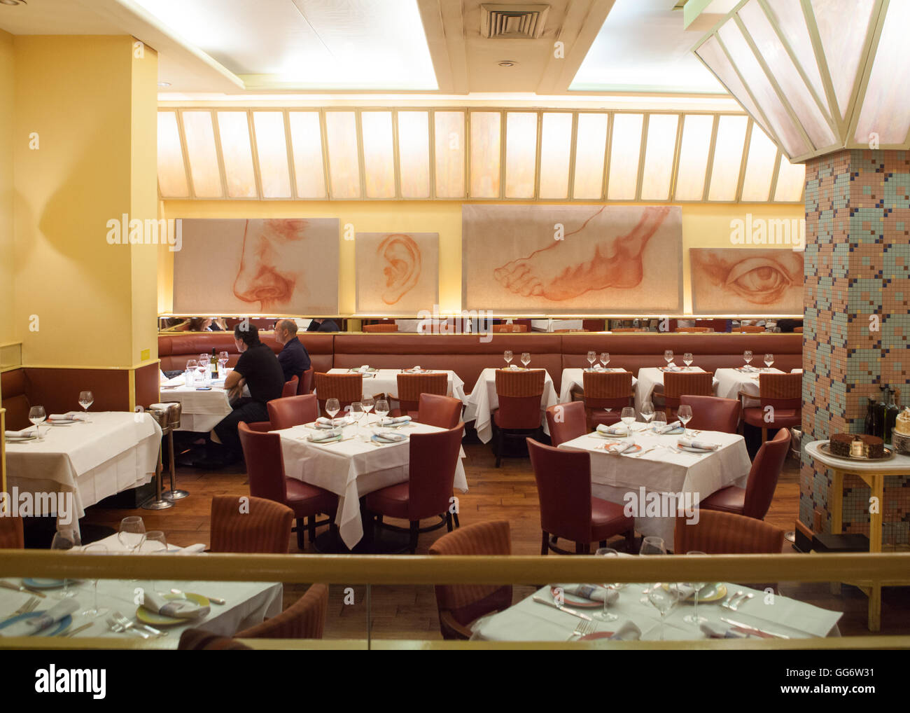 Trattoria  Dell' Arte  Restaurant in New York,USA. Stock Photo