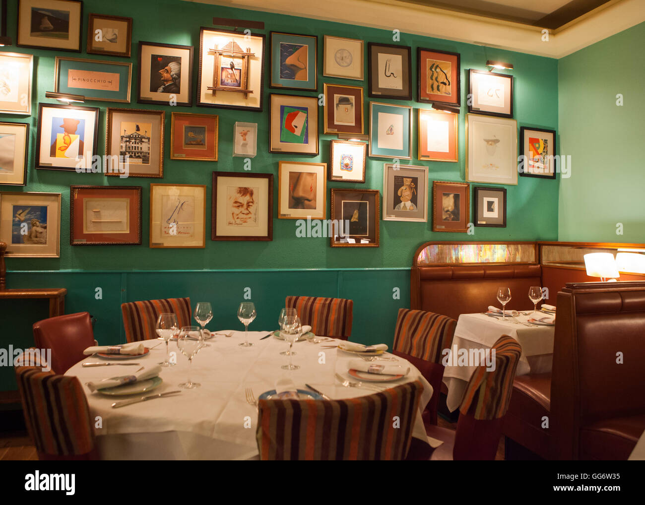 Trattoria  Dell' Arte  Restaurant in New York,USA. Stock Photo