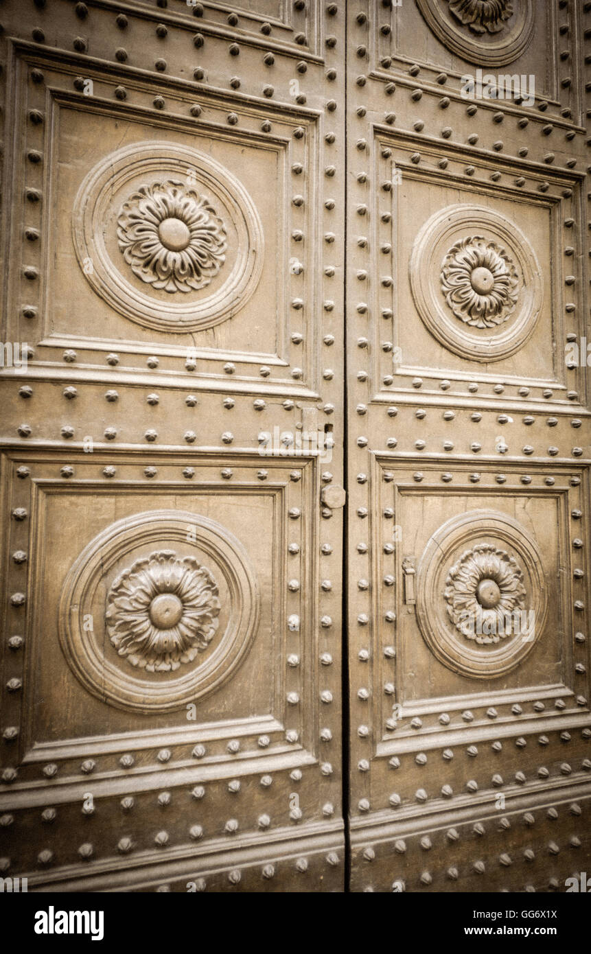 Door Detail Basilica Di San Lorenzo Florence Tuscany Italy