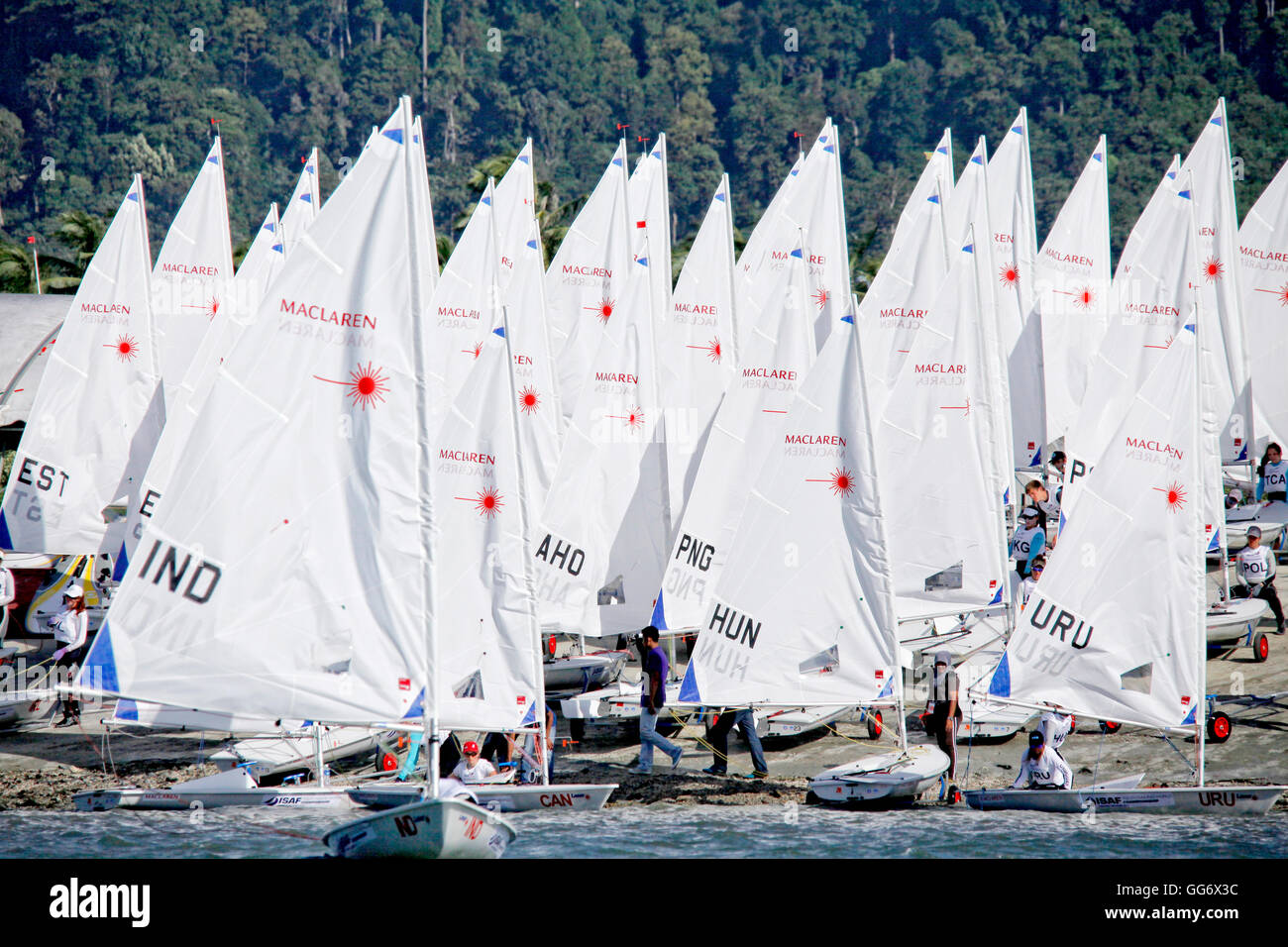 Laser Radial fleet, Day1, 2015 Youth Sailing World Championships
