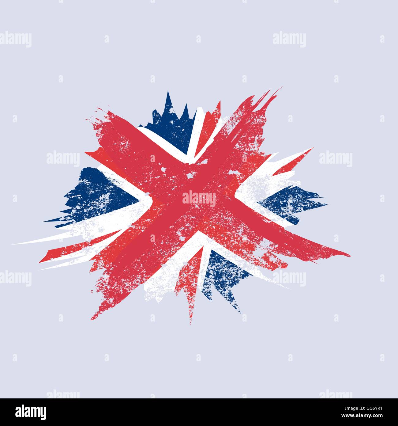 United Kingdom flag grunge. Vector. Stock Vector