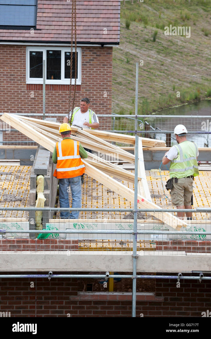 New Build houses in Buckshaw Village, Chorley, Lancashire, UK Stock
