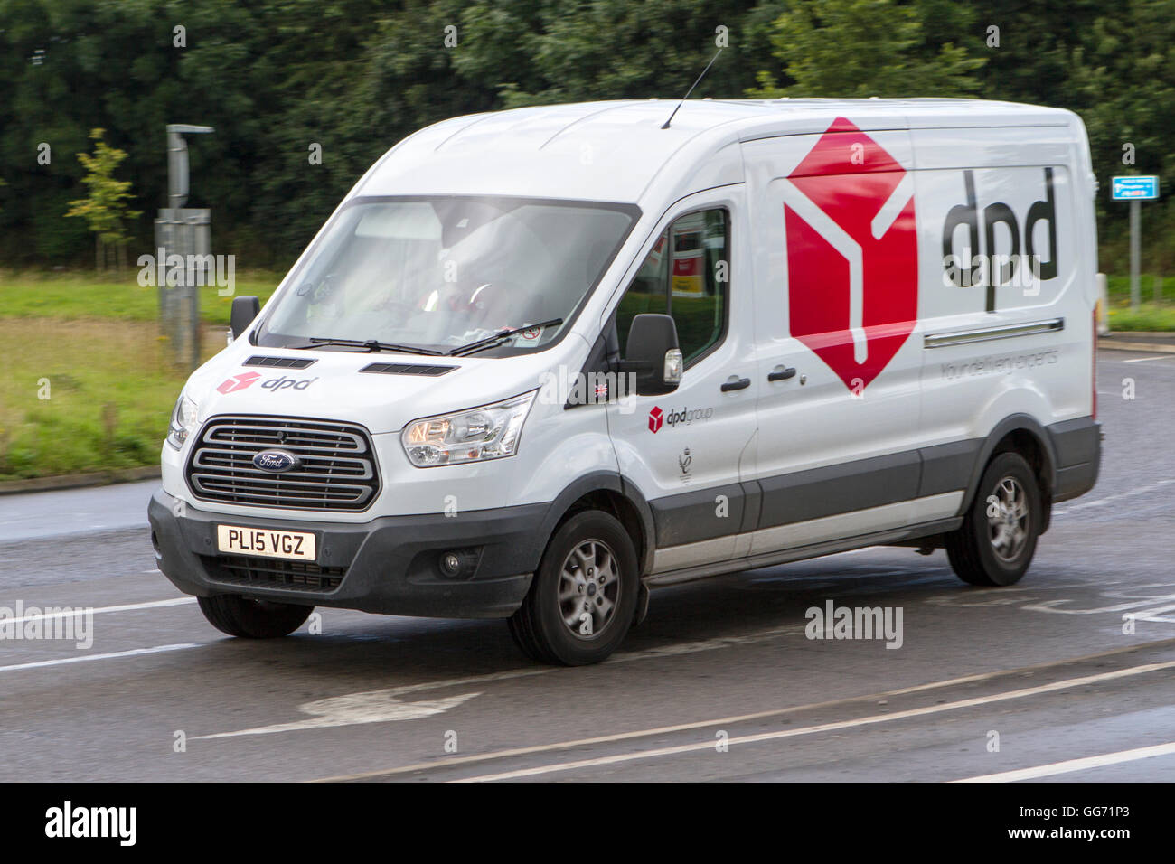 DPD delivery vehicles. a company which claims to be the UK's leading