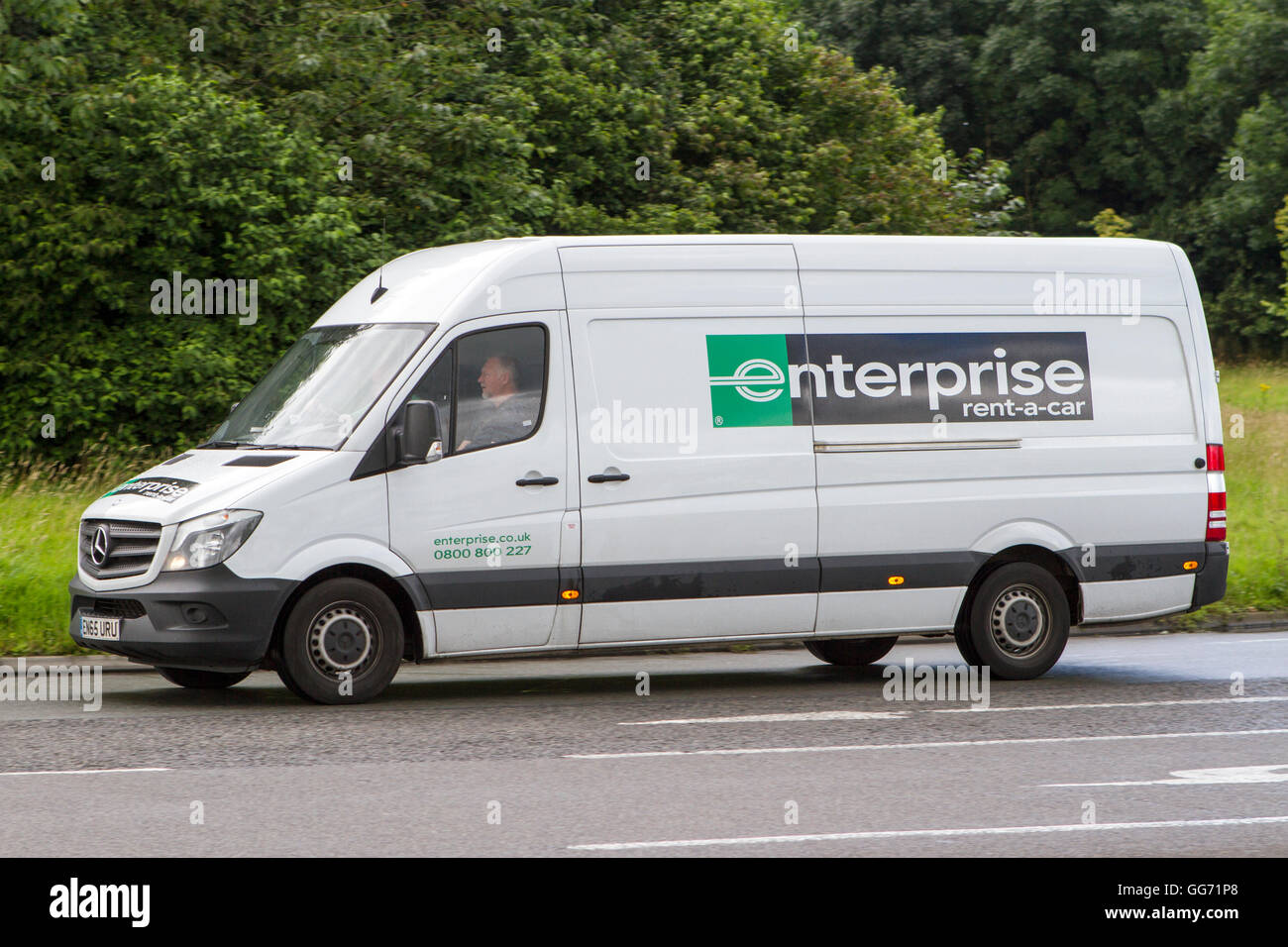 Enterprise Van Hire Transport Rent A Car Seen In Preston Stock