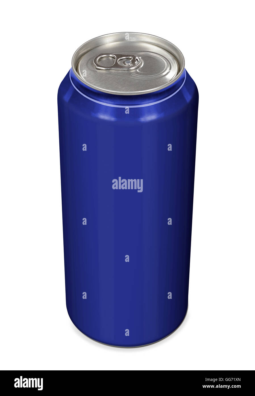 Half liter blue beverage drink can Stock Photo