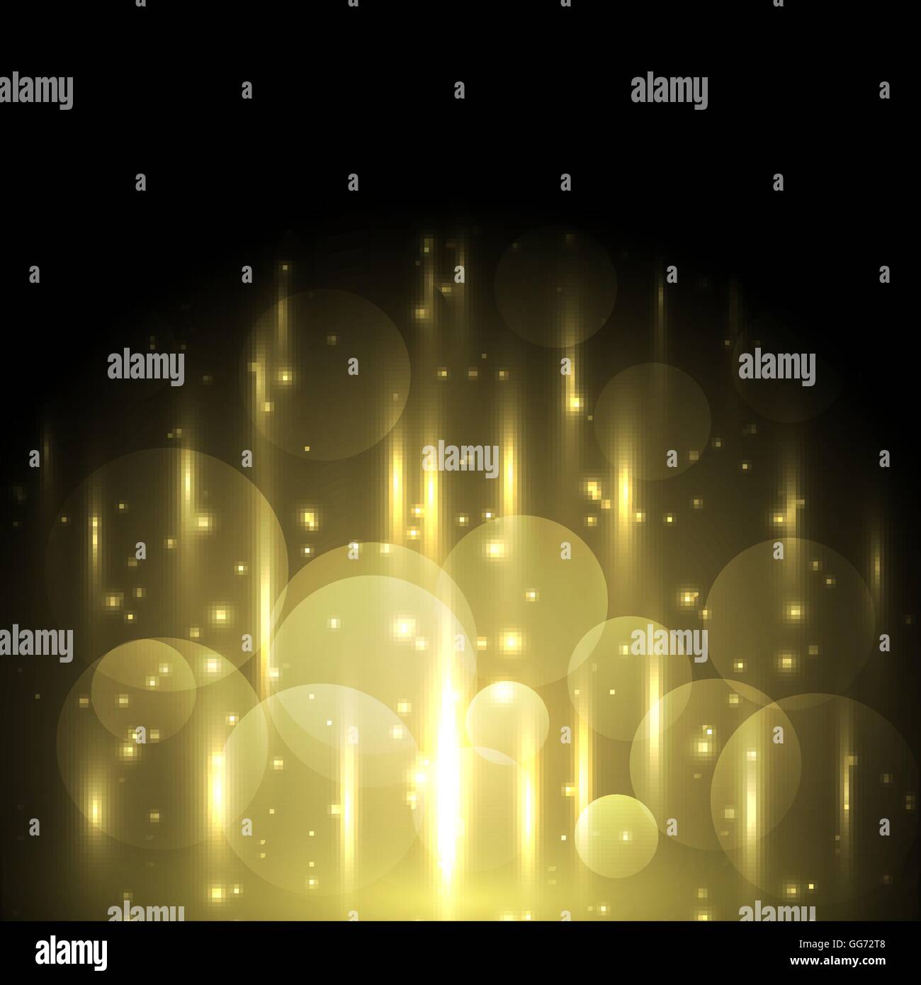 Abstract yellow light and bokeh glowing background, stock vector Stock ...