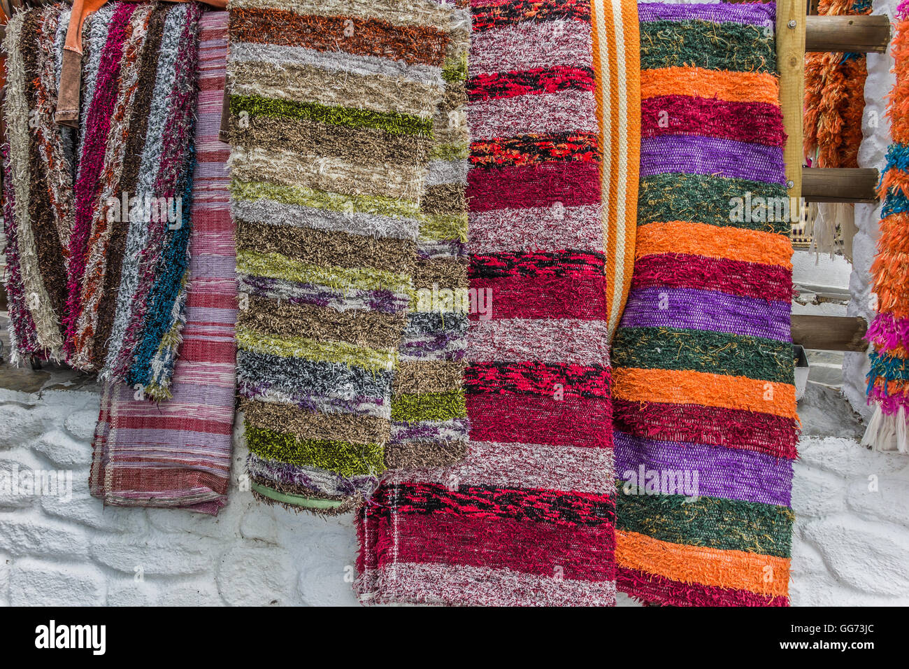 Handmade rugs of Las Alpujarras in Capileira, Spain Stock Photo